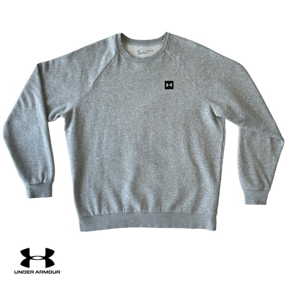 NWOT MEN'S UA RIVAL FLEECE CREWNECK | UNDER ARMOUR | SIZE US M  | Style #1357096 - Picture 2 of 16